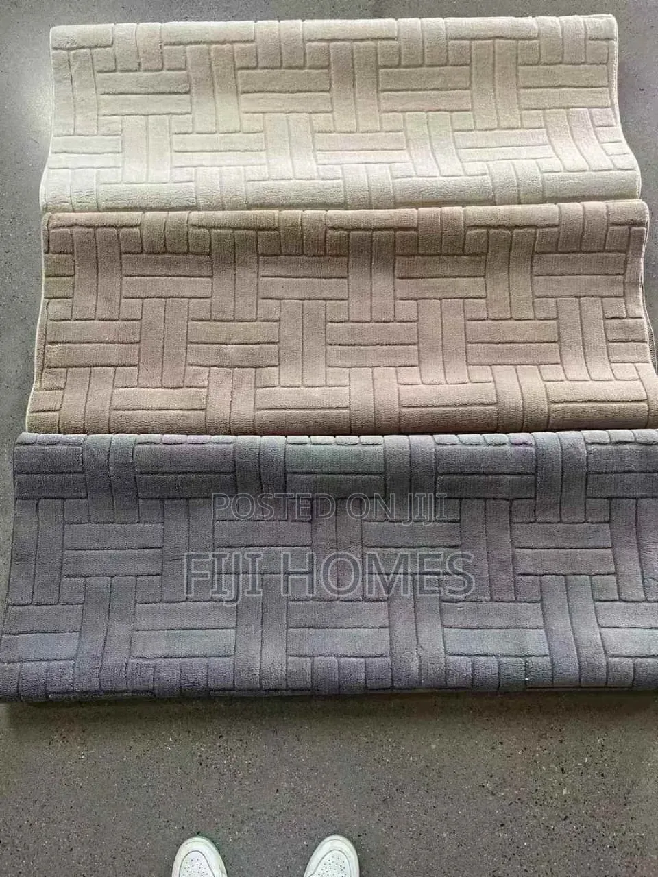 American Style Luxury Fur Carpet 5x8 — Grey | Cream | Beige