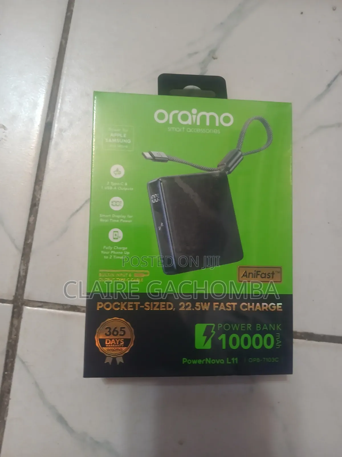 Oraimo Opb-7103c Portable Power Bank – Fast Reliable Charging
