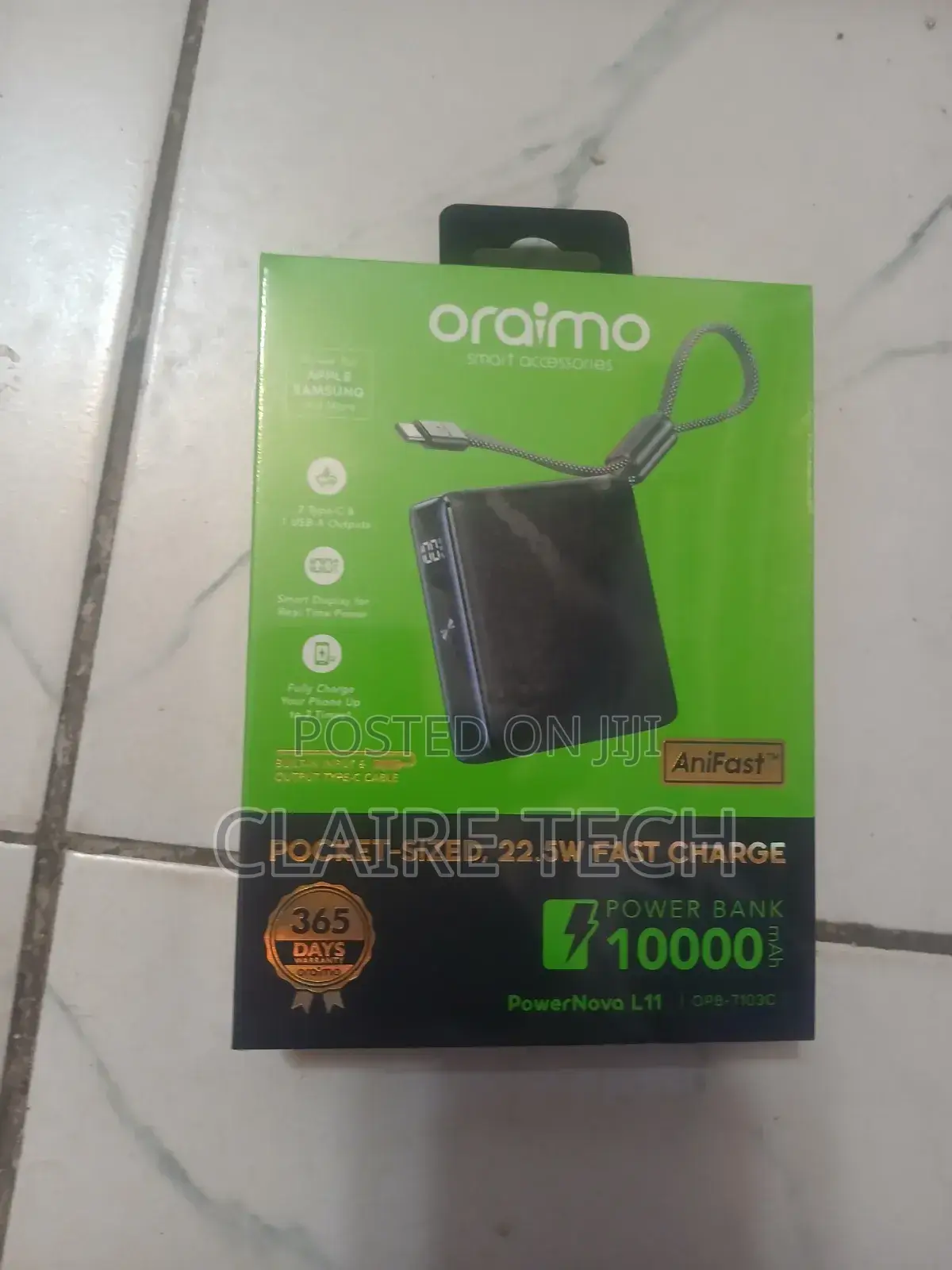 Oraimo Opb-7103c Portable Power Bank – Fast Reliable Charging