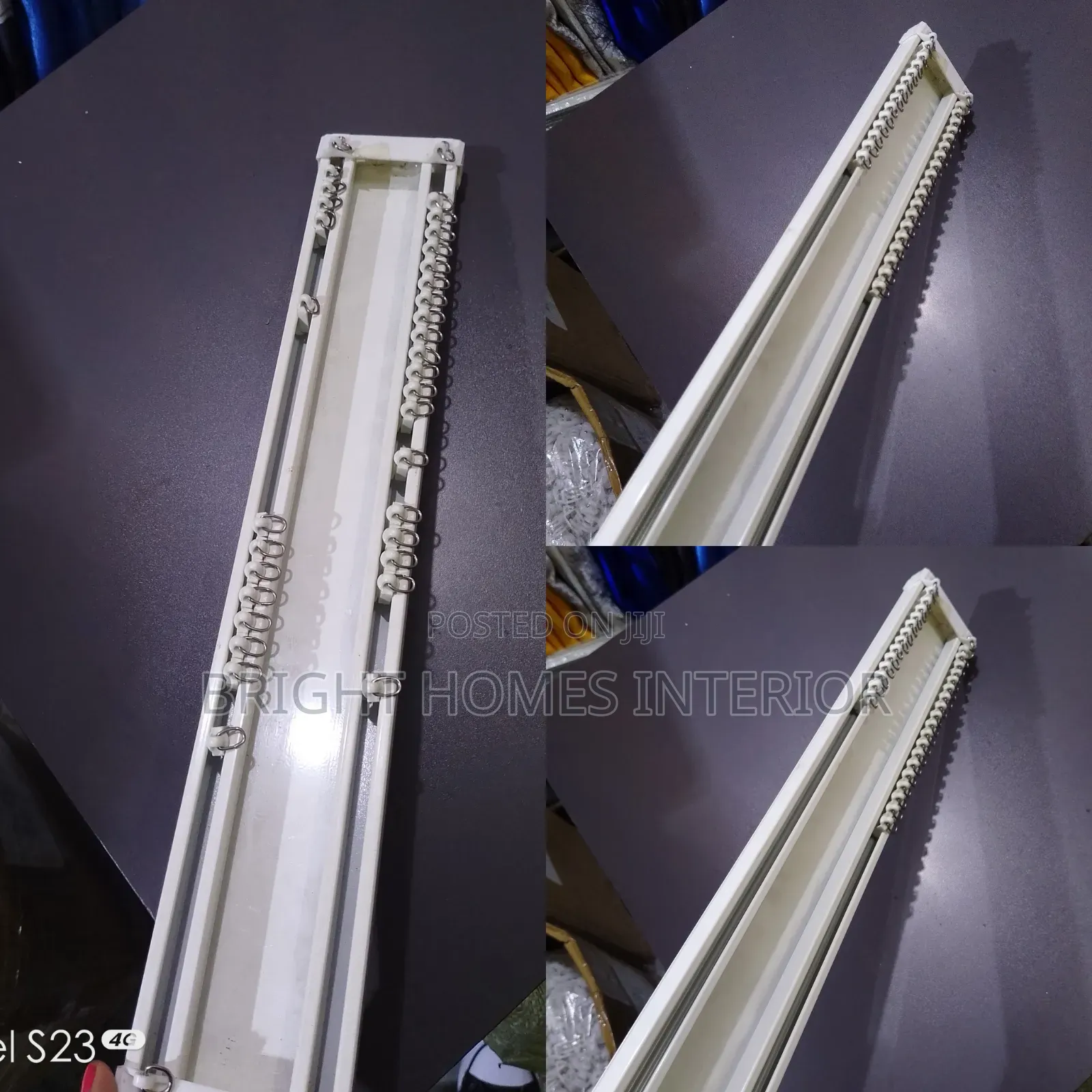 Double Rail Hidden Gypsum Mounted Curtain Rail