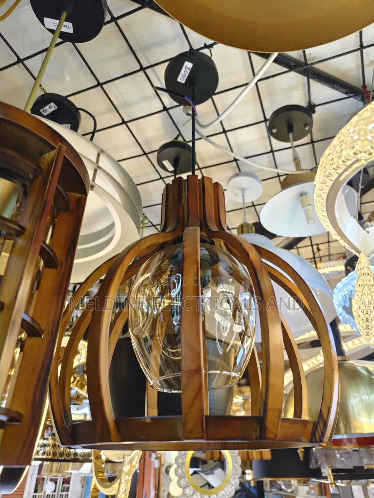 Wooden Vintage Hanging Light