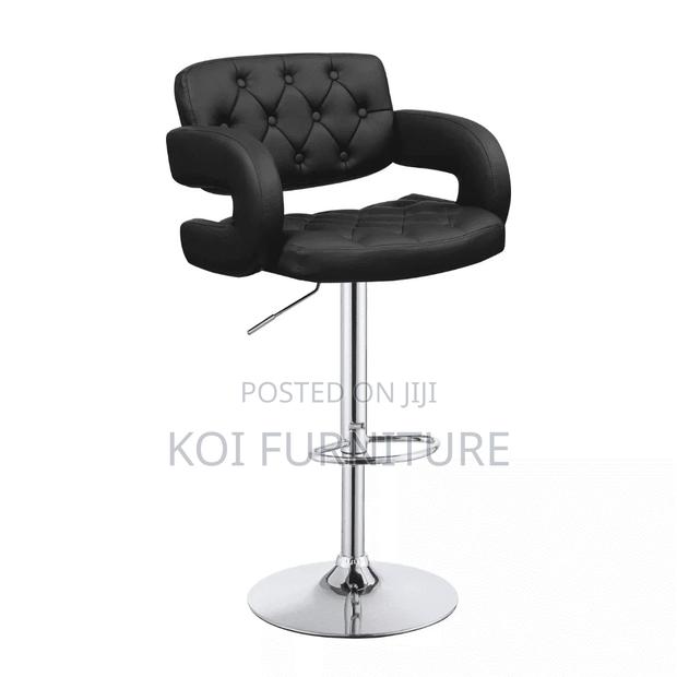 Barstool : Modern Black Pu Leather Swivel Counter Barstools - thumbnail 2