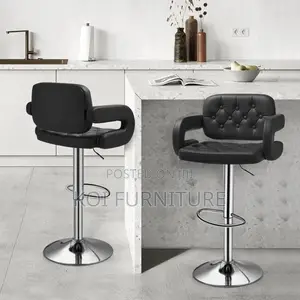 Barstool : Modern Black Pu Leather Swivel Counter Barstools