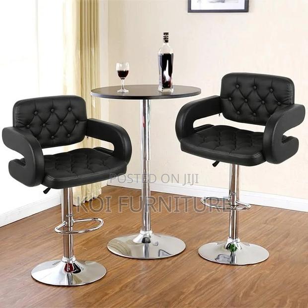 Barstool : Modern Black Pu Leather Swivel Counter Barstools - thumbnail 4