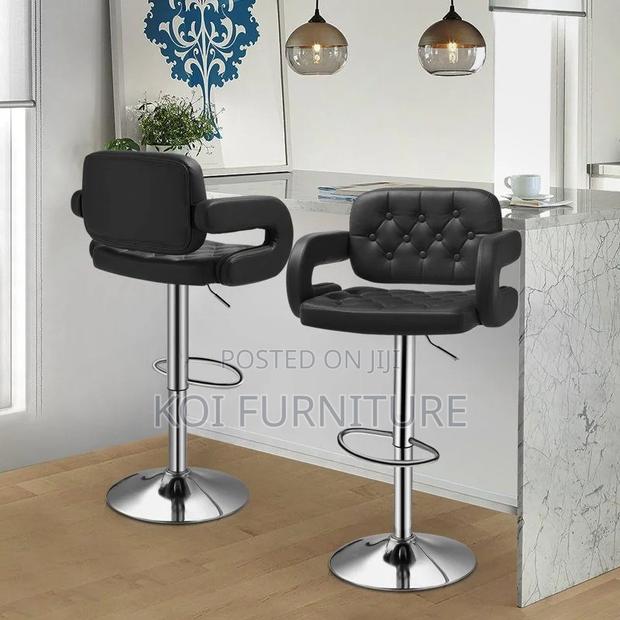 Barstool : Modern Black Pu Leather Swivel Counter Barstools - thumbnail 6