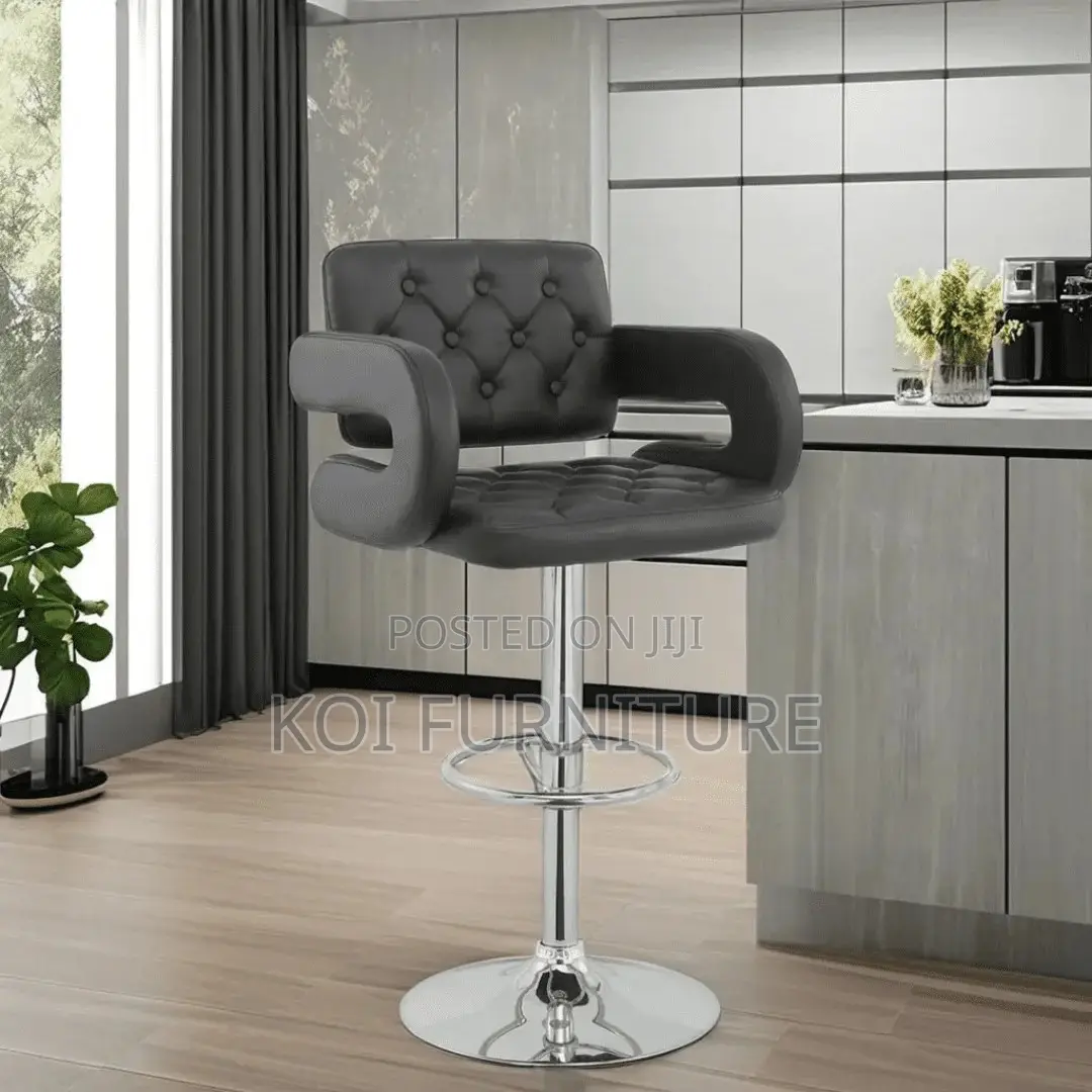 Barstool : Modern Black Pu Leather Swivel Counter Barstools