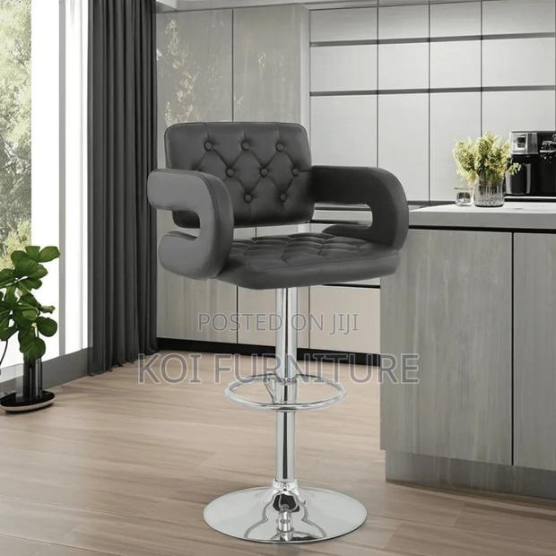 Barstool : Modern Black Pu Leather Swivel Counter Barstools - thumbnail 7