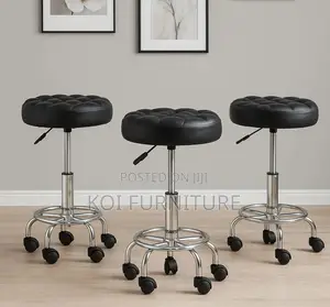 Bar Chairs : Fashion Adjustable Black Swivel Salon Stool