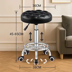 Bar Chairs : Fashion Adjustable Black Swivel Salon Stool