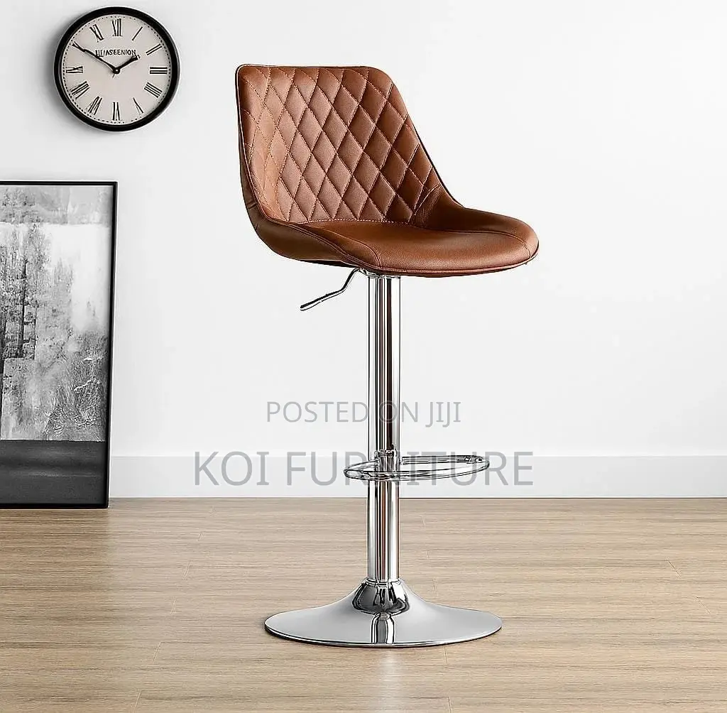 Office Chair : Brown Leatherette Moran Bar Chair