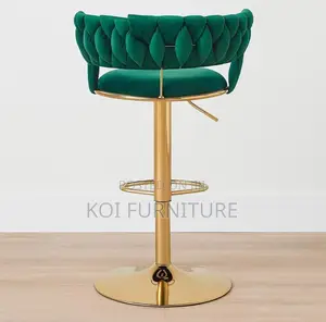 Barstool : Emerald Luxe Adjustable Bar Stool