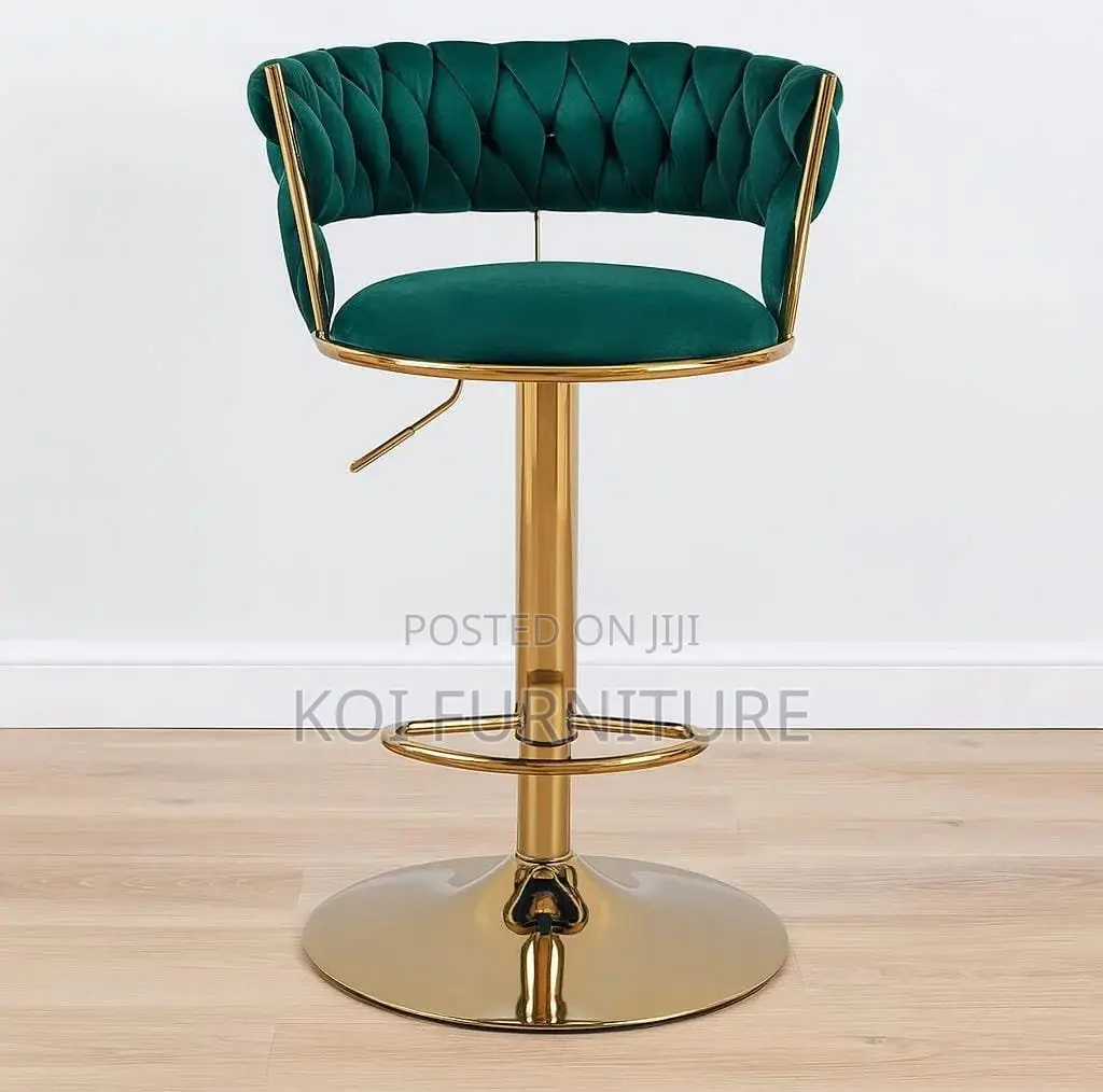 Barstool : Emerald Luxe Adjustable Bar Stool