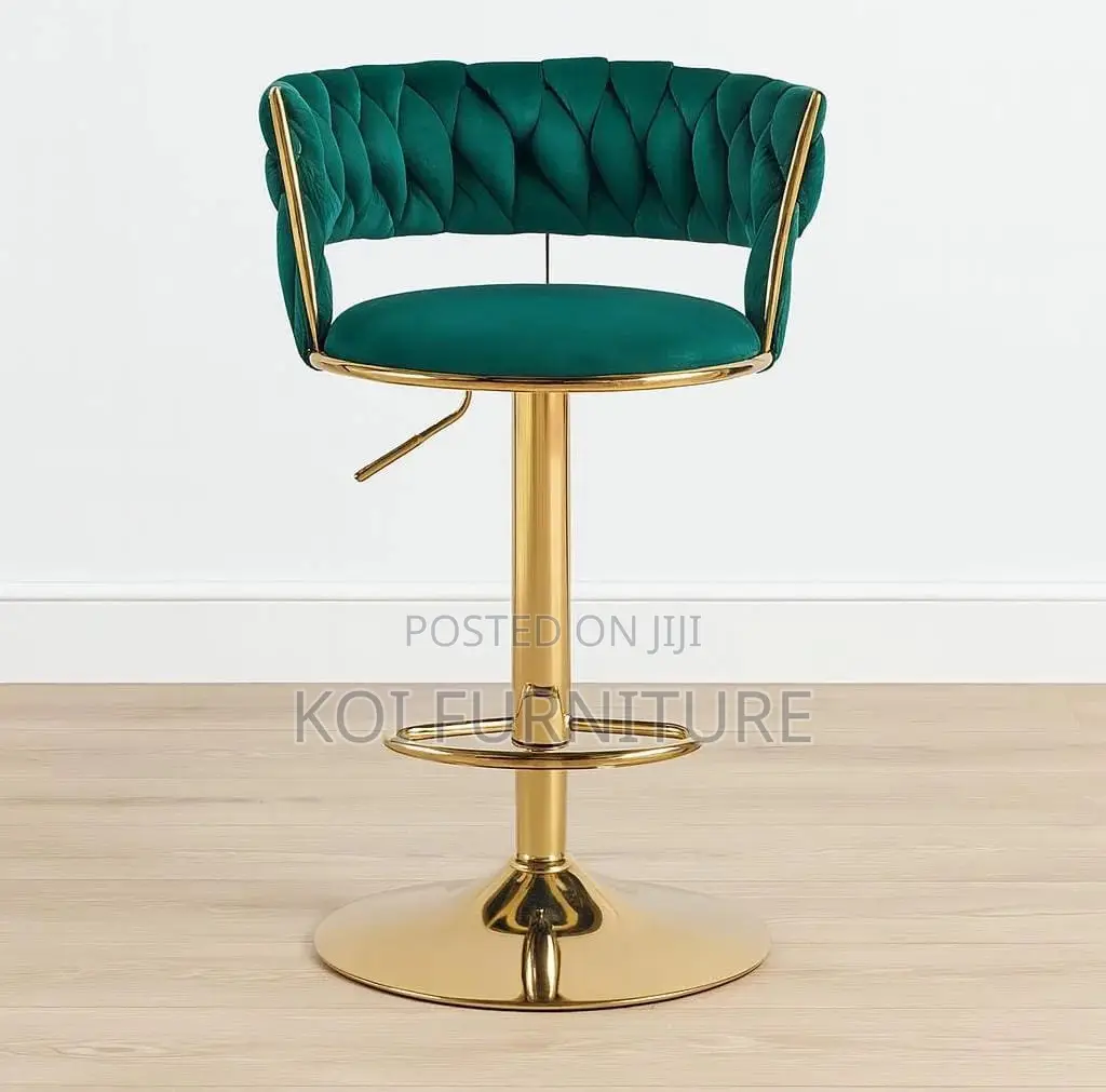 Barstool : Emerald Luxe Adjustable Bar Stool