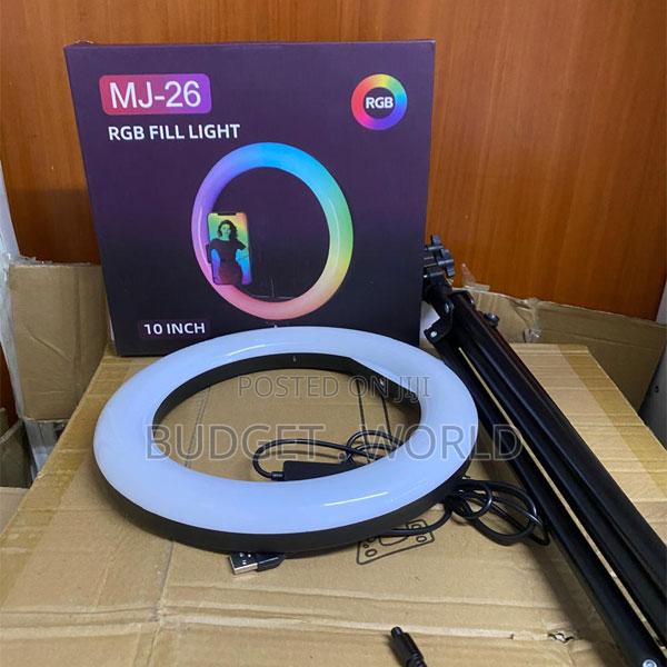 Multi-Color RGB Ring Light Kit With Height Adjustable Stand