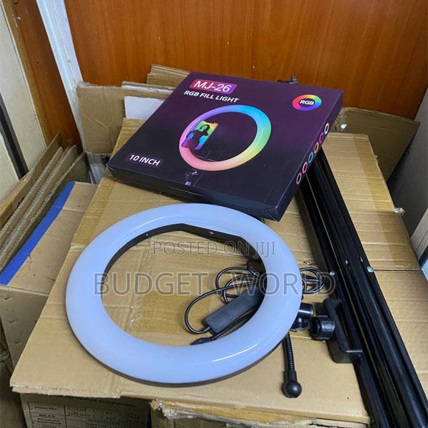 RGB Video Ring Light With Adjustable Height Stand - main view