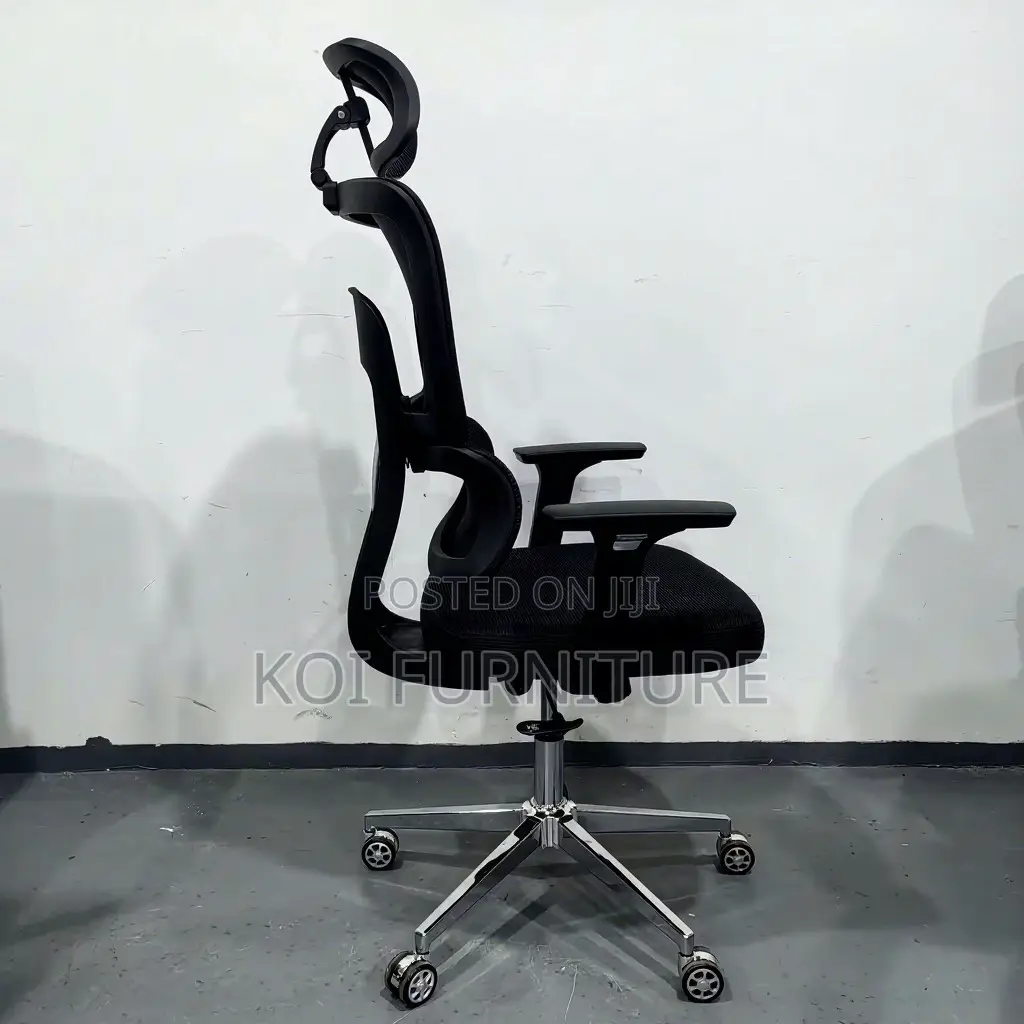 Office Chair P12n Black High-Back Ergonomic Mesh Office Chair