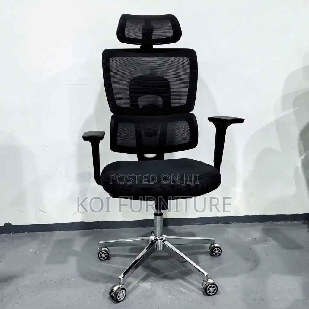 Office Chair P12n Black High-Back Ergonomic Mesh Office Chair
