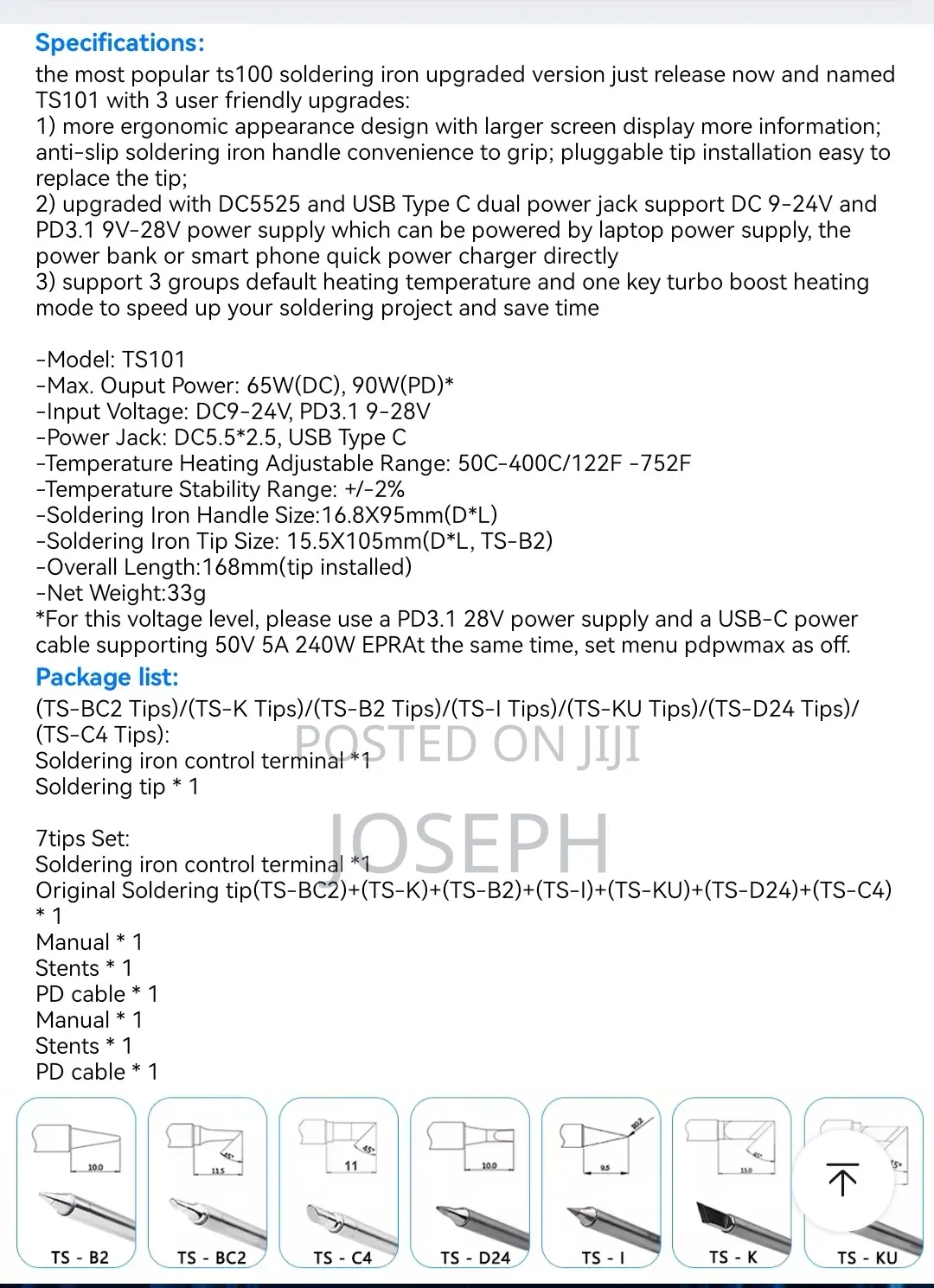 Ts101 Smart Soldering Iron