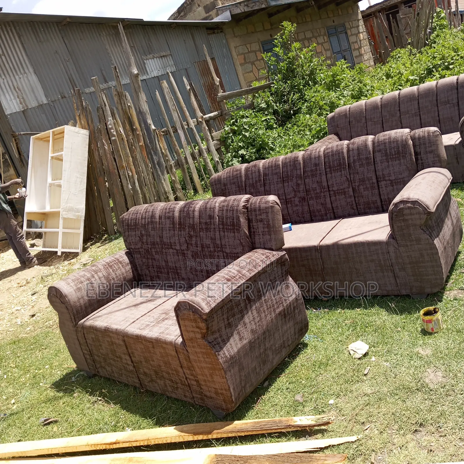 Brown Modern 7 Seater Sofa Set