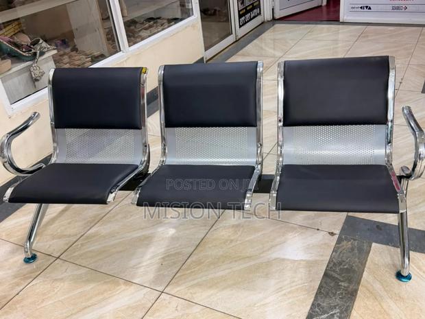 *3-Link Padded Metallic Office Waiting Bench* 