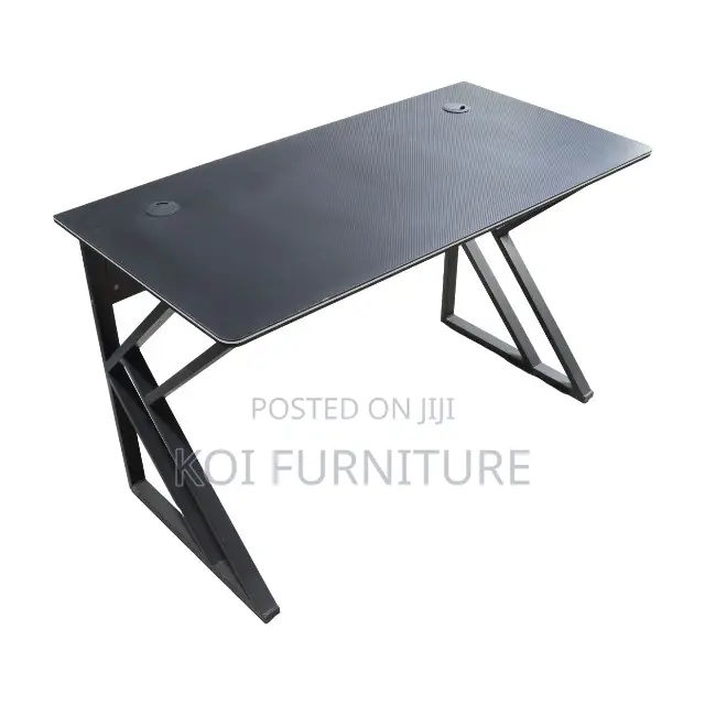 Office Desk : 1.2m G12 Black Computer Desk With Modern Metal Frame