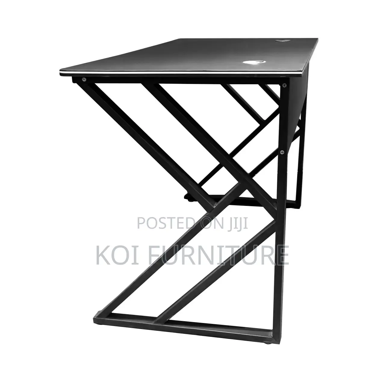 Office Desk : 1.2m G12 Black Computer Desk With Modern Metal Frame