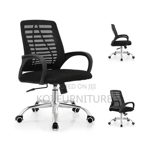 Office Chair : Modern Black Ergonomic Mesh Office Chair