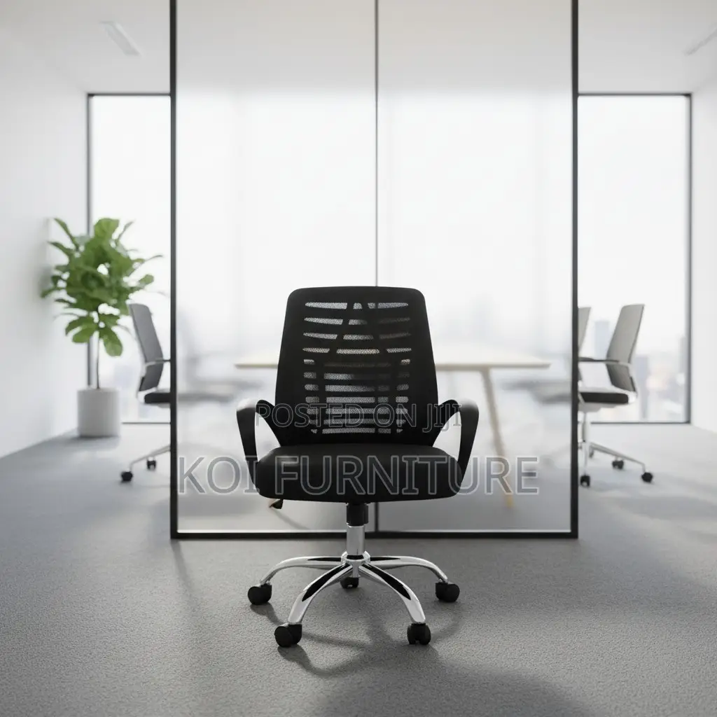 Office Chair : Modern Black Ergonomic Mesh Office Chair