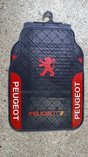 Peugeot Floor Mats - Black Red Car Floor Mats