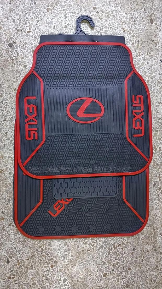 Lexus Premium Floor Mats - Black Red - thumbnail 2