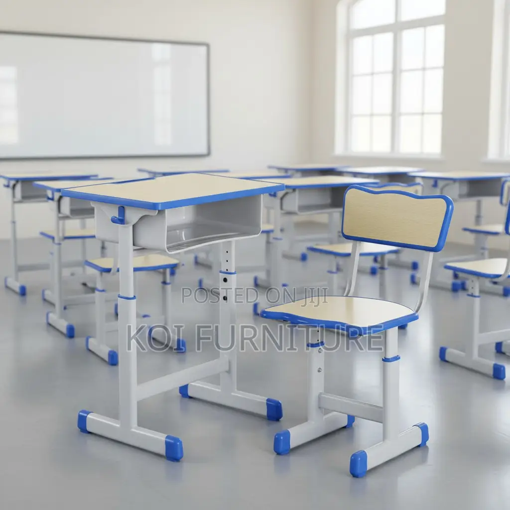 Height-Adjustable Kids Study Desk and Chair Set
