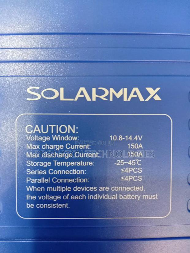 Solarmax 300ah Lithium Battery 12v - thumbnail 2