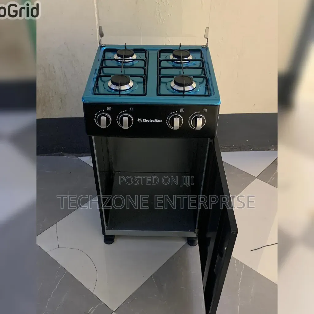 Electromate 4 Full Gas Burner Standing Cooker With Gas Compatiment 