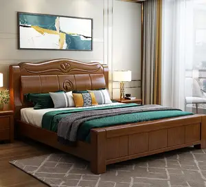 Hardwood Bed: Modern King Size Bed,10inch Matress and 2 Nightstands