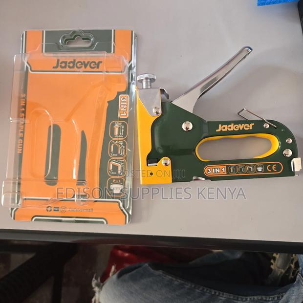 Staple Guns Heavy Duty Jadever 3-in-1 Crown Brad Stapler Gun 3 Way