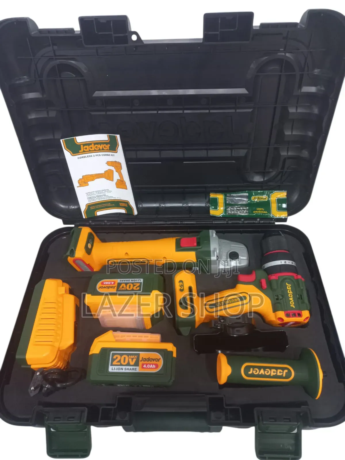 2pcs Cordless Combo Kit, Grinder/Drill