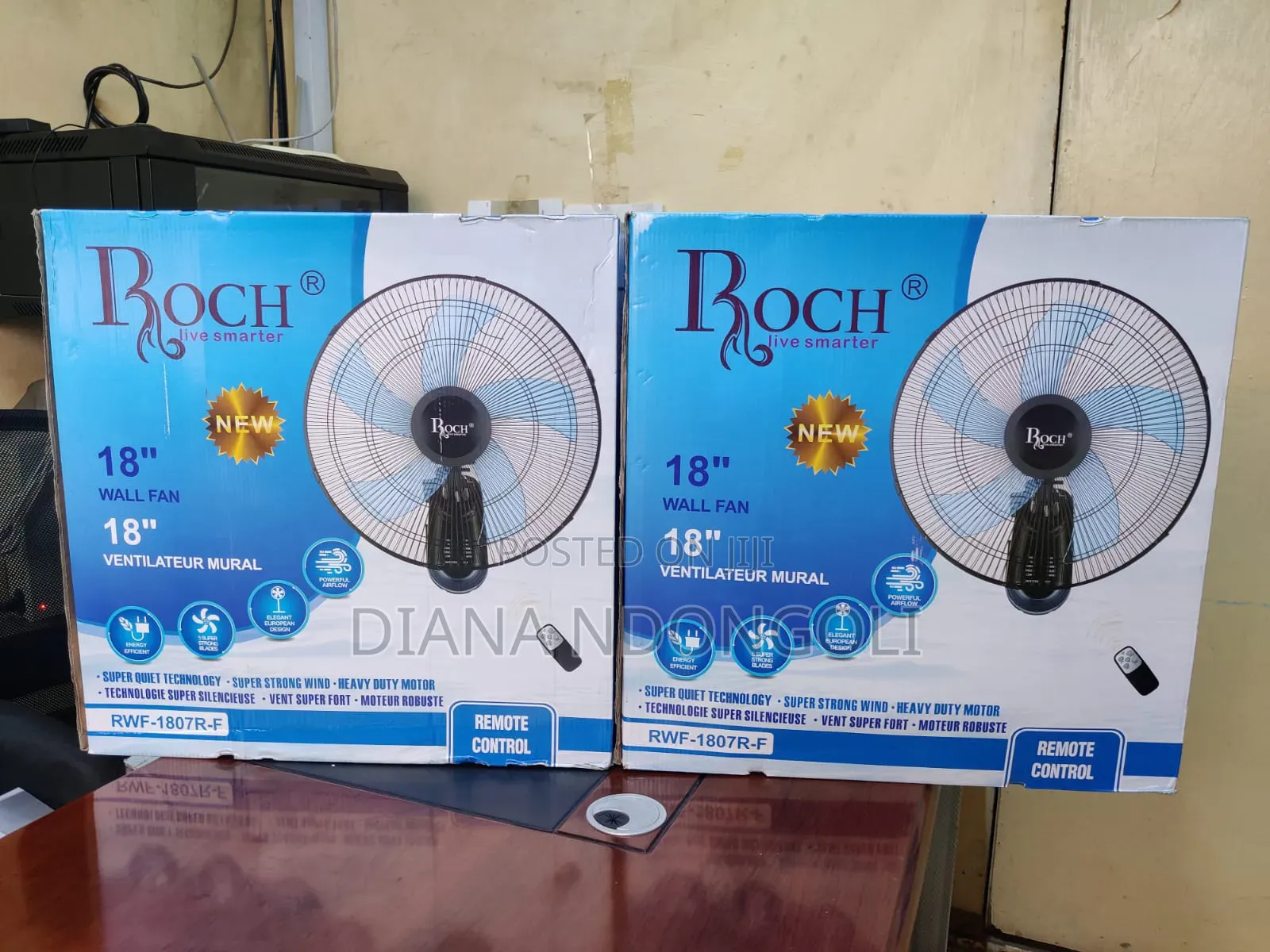 *Roch Wall Fan 18" With Remote