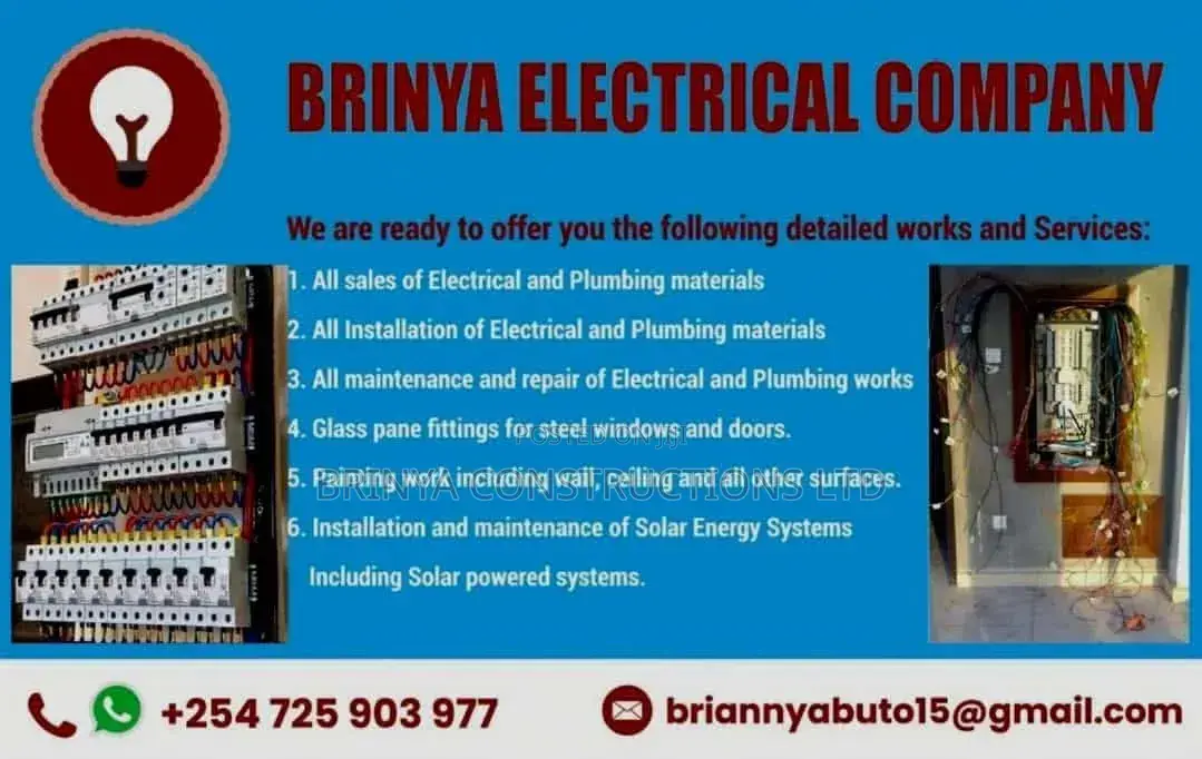 Electrical Wiring, Plumbing Works, Painting CCTV Camera Installation