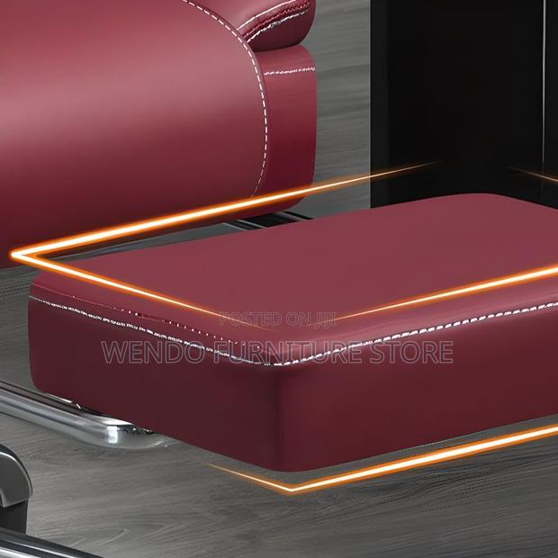 Office Chair; Ergonomic Adjustable Angle Leather Home Office Chairs - thumbnail 3