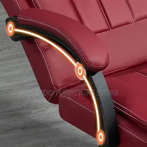 Office Chair; Ergonomic Adjustable Angle Leather Home Office Chairs