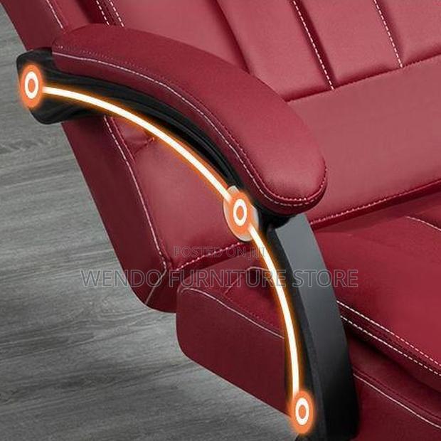 Office Chair; Ergonomic Adjustable Angle Leather Home Office Chairs - thumbnail 4