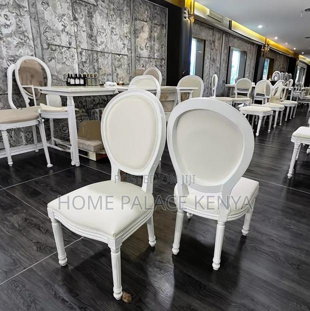 Event Chair: White Louis Style Wedding Chair With Pu Cushion