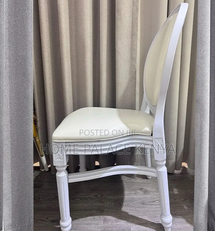 Event Chair: White Louis Style Wedding Chair With Pu Cushion