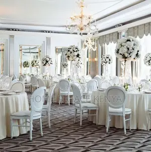 Event Chair: White Louis Style Wedding Chair With Pu Cushion