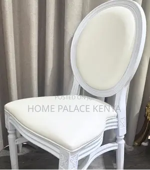 Event Chair: White Louis Style Wedding Chair With Pu Cushion