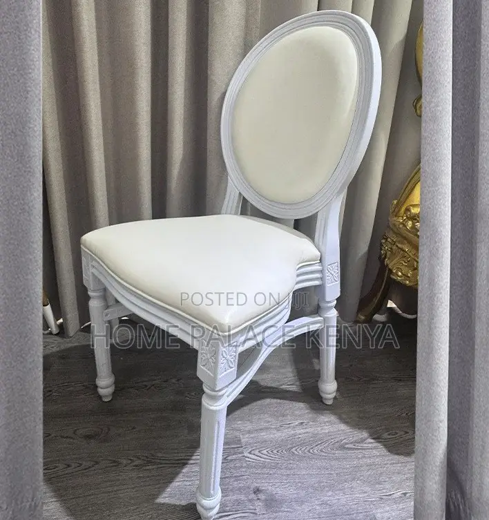 Event Chair: White Louis Style Wedding Chair With Pu Cushion