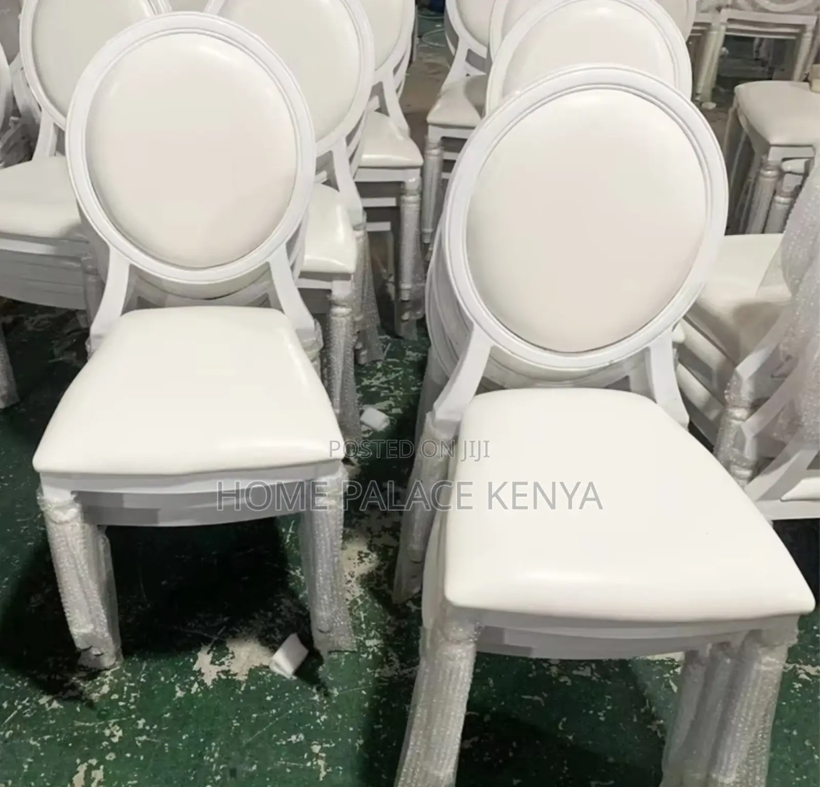 Event Chair: White Louis Style Wedding Chair With Pu Cushion