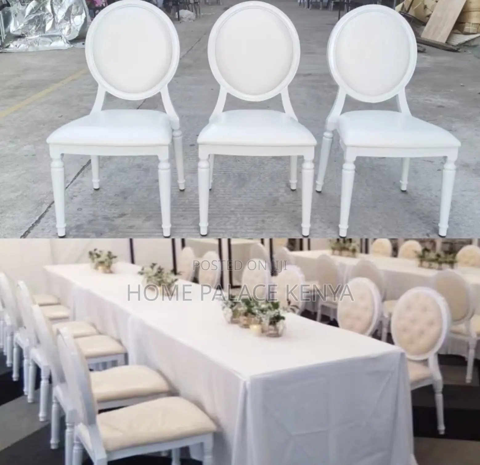 Event Chair: White Louis Style Wedding Chair With Pu Cushion