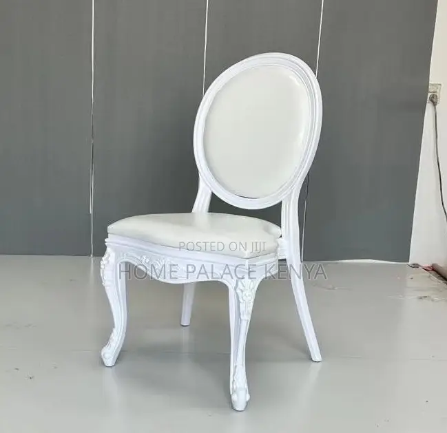 Event Chair: White Louis Style Wedding Chair With Pu Cushion