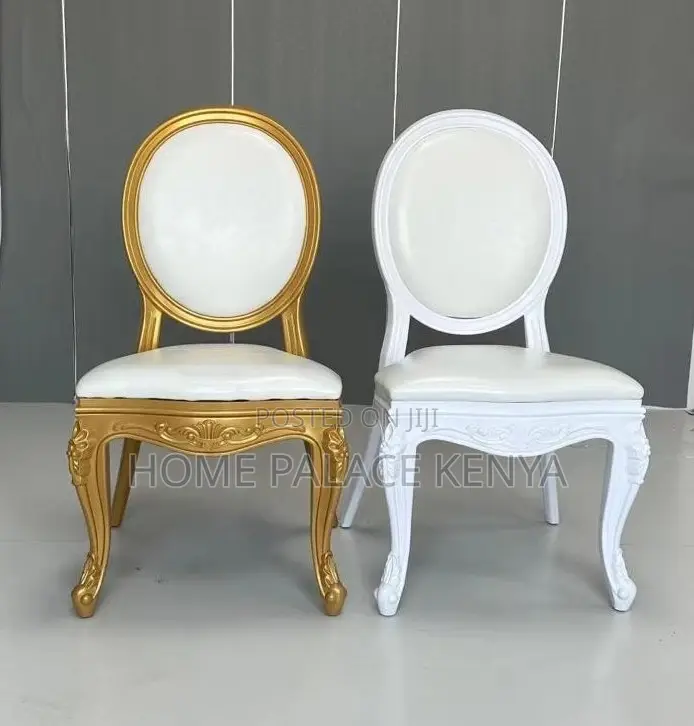 Event Chair: White Louis Style Wedding Chair With Pu Cushion